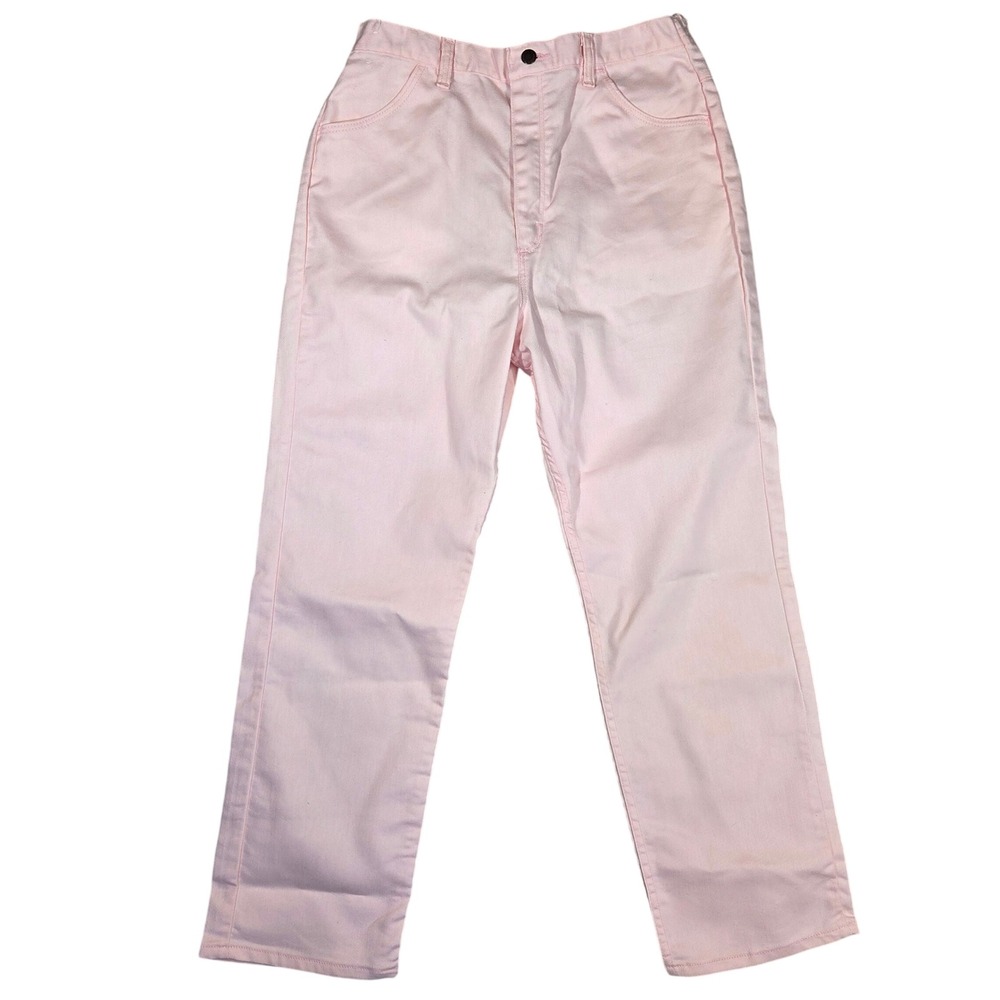 Vintage Maverick Pink High Rise Straight Leg Pants Made in USA Size 16 30x30